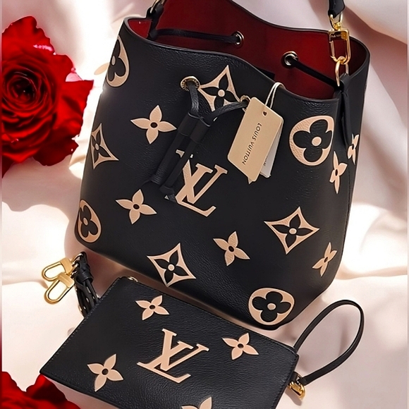 Louis Vuitton | NéoNoé | Bicolor Monogram Empreinte Leather Bucket Bag | NWT - Picture 11 of 16